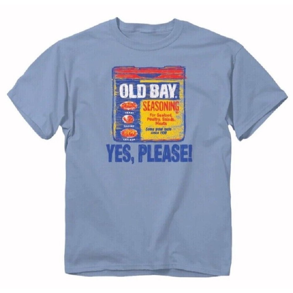 Old Bay Yes, Please! Faded Can Baby Toddler Short Sleeve Shirt -NEW Fast Ship